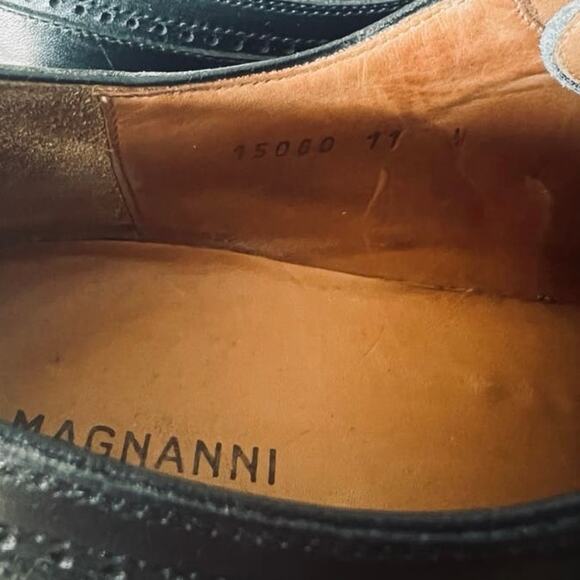 Magnanni Black Leather Dress Shoes | Size 11 - Picture 8 of 11
